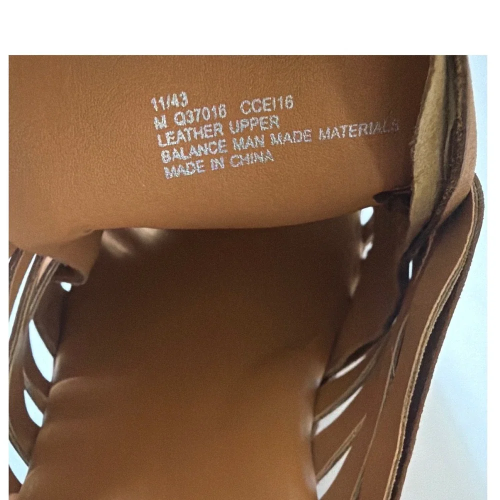 Korks by Kork-Ease Tan Woven Leather Wood Wedge Clogs Mules Size US 11 EU 43 - Picture 3 of 14